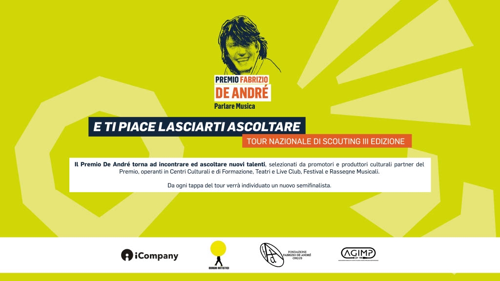 PREMIO DE ANDRE' - III° ED.  TOUR SCOUTING NAZIONALE  " E TI PIACE LASCIARTI ASCOLTARE"